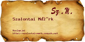 Szalontai Márk névjegykártya